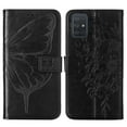 thumbnail image 2 of Galaxy A51 (5G) Phone Case, Dteck Embossed Butterfly PU Leather Wallet Foilo Case Stand Protective Cover with Hand Strap [Built-in card slots/money pocket] for Samsung Galaxy A51 5G, Black, 2 of 5
