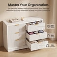 thumbnail image 4 of Homall Fluted 6 Drawers Dresser for Bedroom, 48" Modern Chest of Drawers with Metal Handle, Wood Closet Storage Organizer for Living Room, White, 4 of 7
