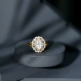 thumbnail image 3 of Rosec Jewels Lab Created Diamond Engagement ring with Double Halo (Ef-Vs Quality) - Statement ring for Women, 18K Yellow Gold, US 5.50, 3 of 8