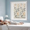 thumbnail image 4 of Orange Grey Botanical Window Privacy Film, Rustic Country Spring Floral Summer Leaf Static Cling UV Sun Blocking Tint Film Heat Control Windows Films for Bedroom Bathroom, Window Stickers 17.7"x39.3", 4 of 8