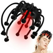 Head Massager with 20 Tentacles to Relieve Headaches and Relax The Body, Bluetooth Head Massager, A Gift for Family and Friends
