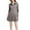 Gray, variant on Lovskoo Women's Long Sleeve Fall Dresses 2024 Casual Collared A Line Fit and Flare Skater Mini Dress Black