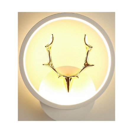 

Indoor Small Wall Lamp Simple Round Bedside Lamp Bedroom Bedside Creative Aisle Corridor Decorative Lampsantlers