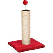 Rope Scratching Post - Natural post/Burgundy base