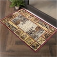 thumbnail image 4 of JERFIT Lodge Area Rug 7x10 Feet, Red Cabin Outdoor Theme Carpet, Polypropylene Stain Resistant Rug for High Traffic Areas, Entryway Living Room Bedroom, 4 of 5