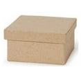 thumbnail image 2 of Darice Natural Unfinished Square Paper Mache Box, 3 x 3 Inches, 2 of 2