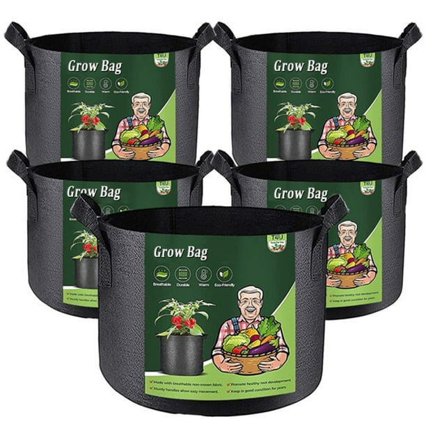 HKEEY Gallon Grow Bags, 5 Gallon Plant Bags with Handle Heavy Duty 300G