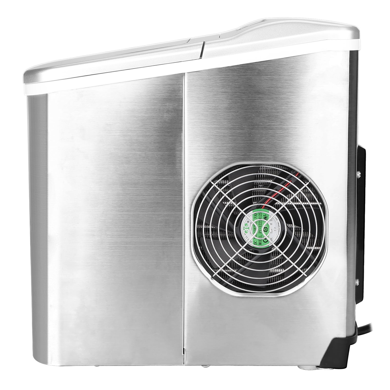 Kepooman 26lb / 24H Portable Compact Stainless Steel Electric Ice Maker for Home Office Kitchen Bar, White