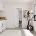 thumbnail image 2 of 24" x 80" Interior Morden Recessed 3 Paneled Prehung Door Solid Manufactured Wood Primed Bedroom Door, 2 of 8