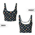 thumbnail image 6 of Rateoe Fast Food Print Womens' Sports Bras Scoop Neck Sports Vest- Padded U Back Seamless High Impact Support, 6 of 7