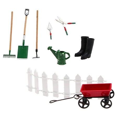 WASHWEPE Miniature Garden Tool Model Assorted Color 1 Set 3.94X0.75X0.39In