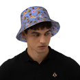 thumbnail image 6 of Daiia Fastfoods Pattern Bucket Hat - Trendy Cotton Sun Hat for Beach, Golf, Fishing - Fun Outdoor Vacation Boonie for Men and Women, 6 of 9