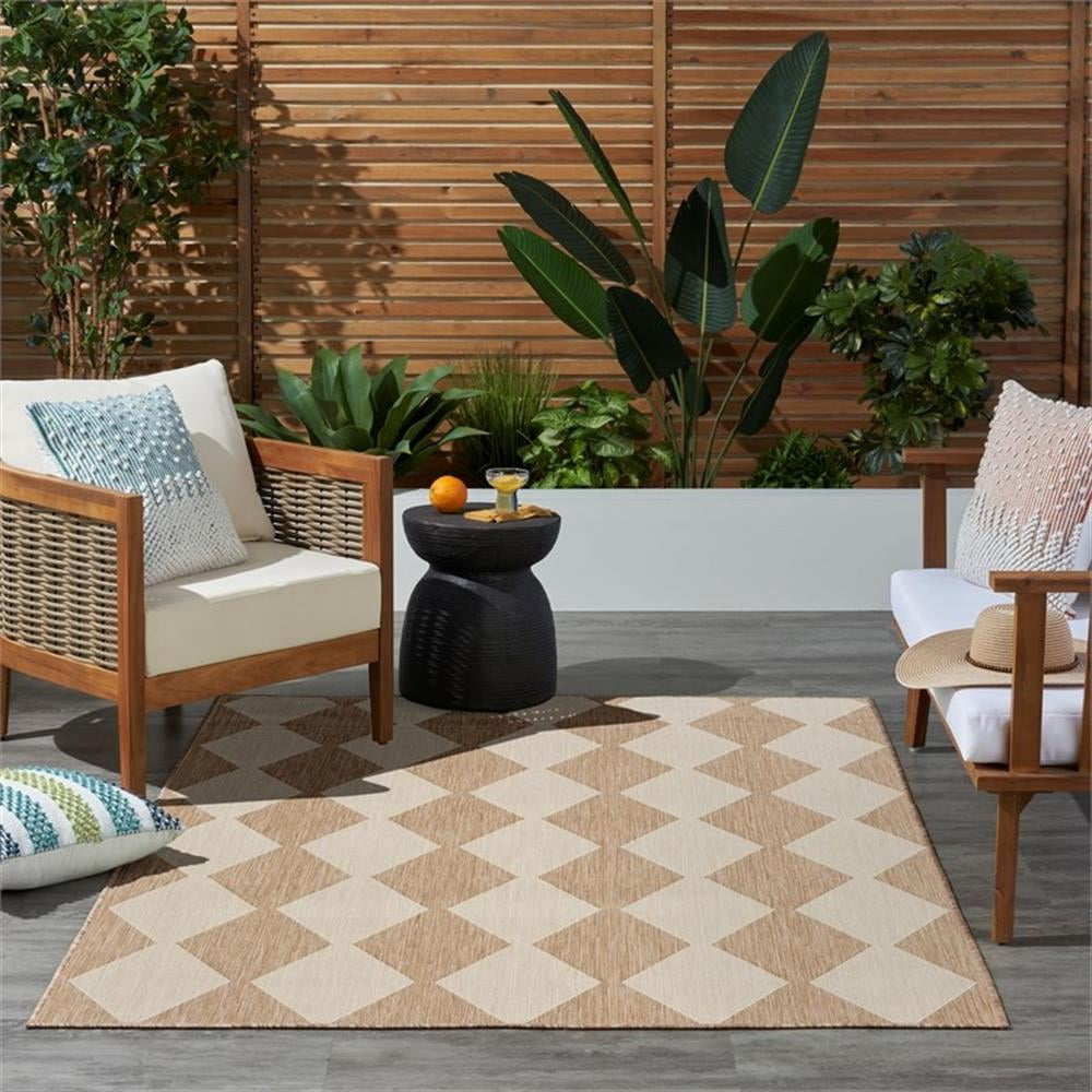 Pemberly Row Modern / Contemporary 4'x6' Jute Plush Rug in Beige