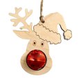 thumbnail image 1 of Monedero navideño, regalo en efectivo, colgante navideño, billetera de madera, sobre rojo, alce, 1 of 6