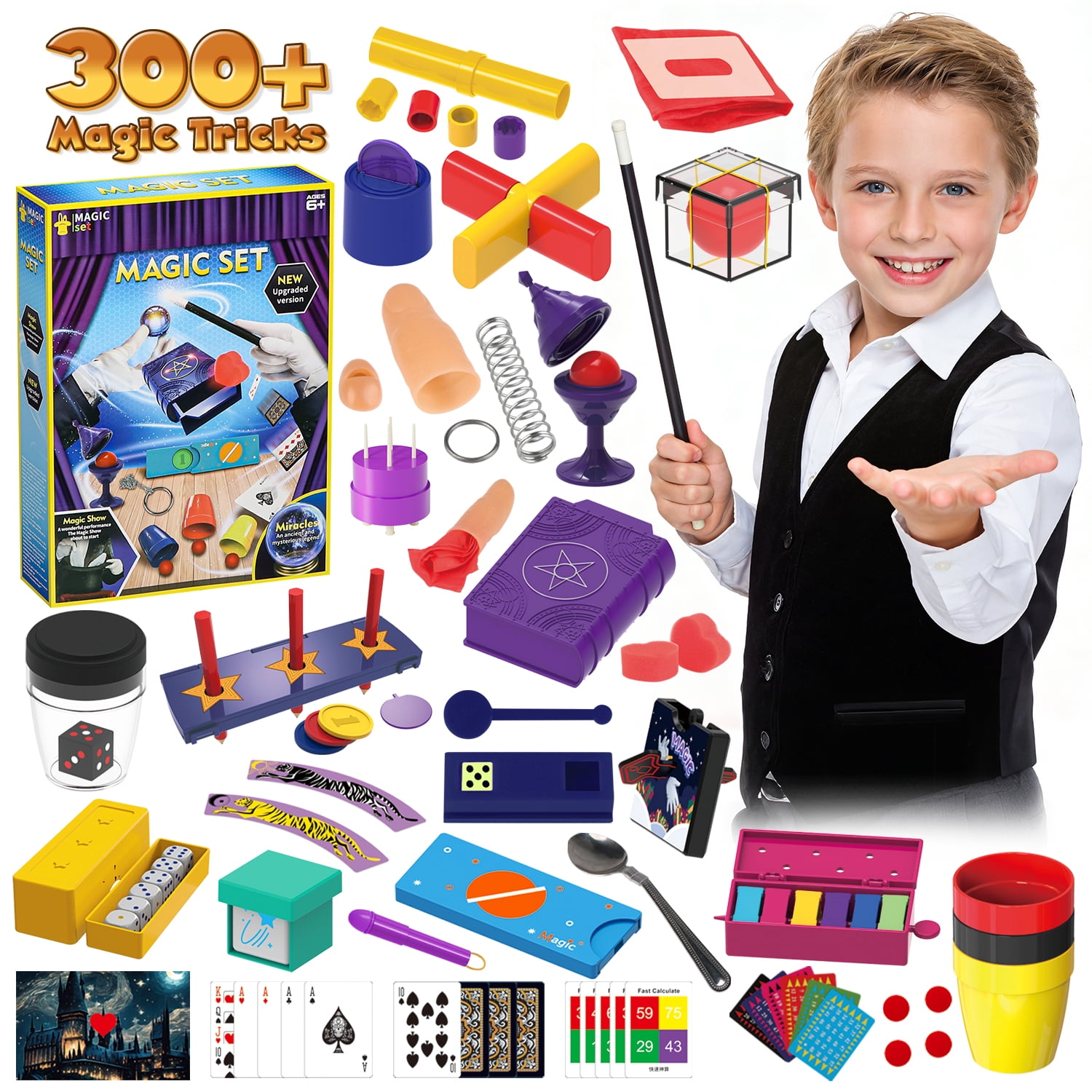 Fao Schwarz 300 Tricks Kid's Magic Toy Set 39 Pice New with Box