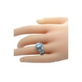 thumbnail image 3 of His Hers Cz Wedding Ring Set Sterling Silver & Titanium Wedding Rings, 3 of 4