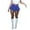 Blue, variant on Womens Pleated Skirt Club High Elastic Tennis Skating Skirt A Line Skirt Denim Skirt, Size S