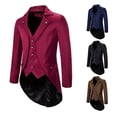 thumbnail image 1 of Traje de solapa de rendimiento para hombre, moda de talla europea, otoño e invierno, vestido de cola de milano para hombre, 1 of 4