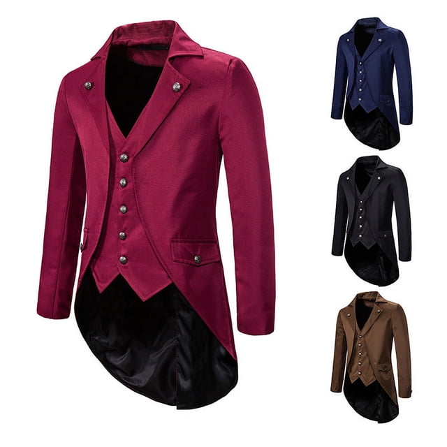 Traje de solapa de rendimiento para hombre, moda de talla europea, otoño e invierno, vestido de cola de milano para hombre