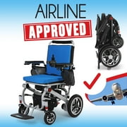 Rubicon Easy to Carry, Ultra Lightweight Foldable Electric Wheelchairs, only 34 lbs, supports 265 lbs