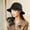 Black, variant on Women's Elegant Flower/Bow Wool Cloche Bucket Bowler Hat Wide Brim Sun Hat, Perfect for Church Wedding Mother's Day Gift or Vintage Street Style