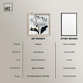 thumbnail image 6 of Gray Scale Flower I Shadowbox Print Elegant Floral Decor by Art Remedy, Blonde Frame, 24 x 24, 6 of 7