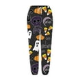 thumbnail image 4 of Halloween Sweatpants Women Cute Funny Pumpkin Ghost Graphic Print Joggers Drawstring Casual Tapered Pants with Pockets Z003-Grey L, 4 of 4