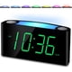 thumbnail image 2 of Reloj despertador digital PPLEE pantalla LED grande con atenuador luz nocturna 7 colores cargadores USB, 2 of 2