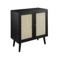 thumbnail image 6 of Walker Edison Global Rattan Door Wood Accent Cabinet, Black, 6 of 11