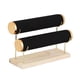 thumbnail image 3 of Exhibidor de pulseras Organizador de pulseras Elegante base de madera Organizador de almacenamiento de pulseras Flocado negro, 3 of 9