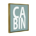 thumbnail image 3 of Stupell Turquoise Cabin Letters Typography Inspirational Painting Gold Floater Framed Art Print Wall Art, 3 of 6
