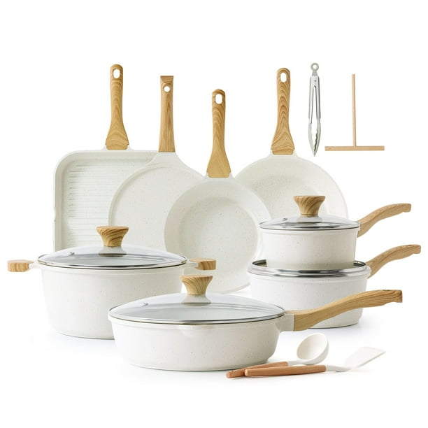 Juego de utensilios de cocina SENSARTE de cerámica antiadherente de 23 piezas con utensilios