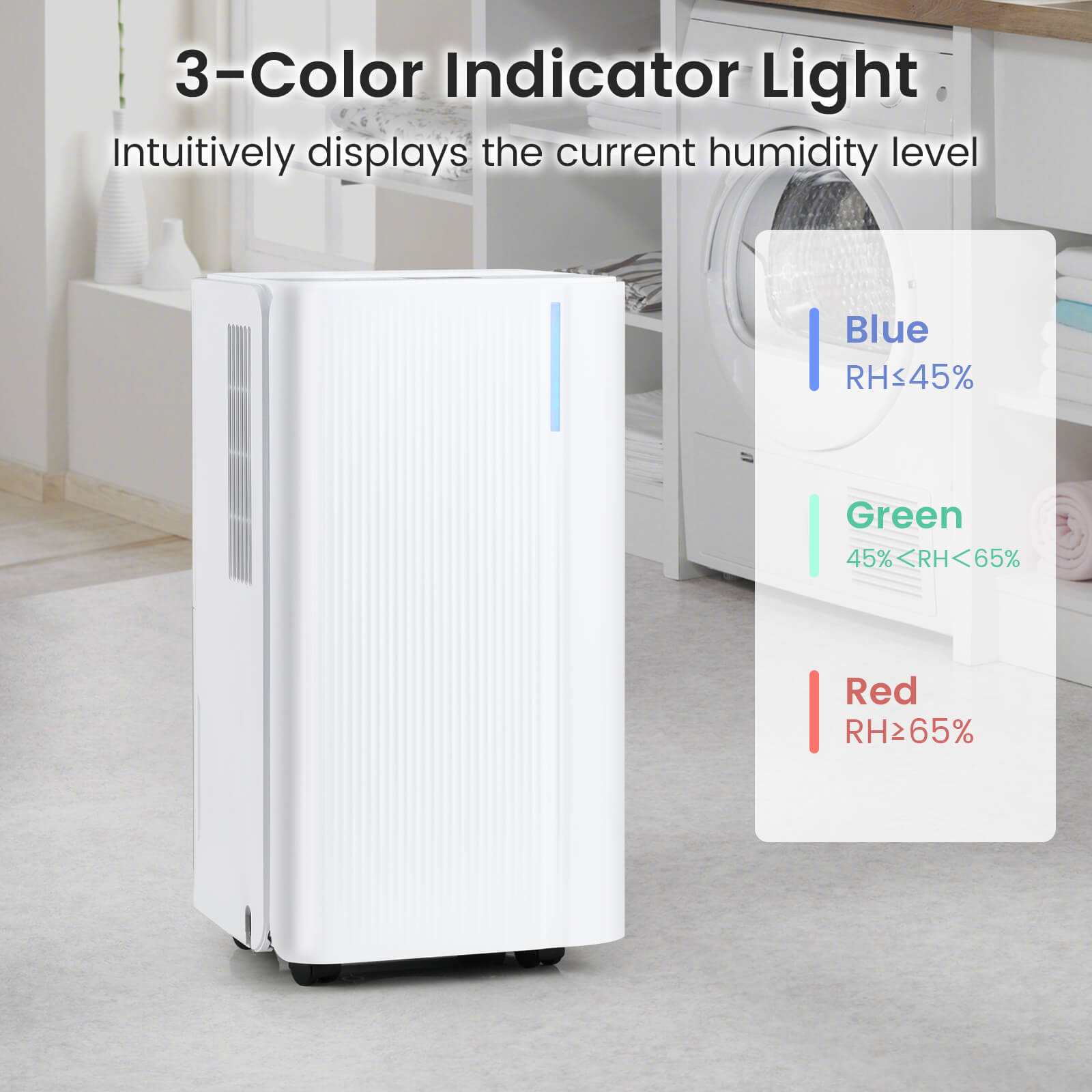 Costway 9 Pints(DOE) Dehumidifier for Home 2000 Sq.Ft Portable Dehumidifier for Bedroom 2000 sq.ft Coverage Area (MAX 32Pint at 95°F, 90%RH)
