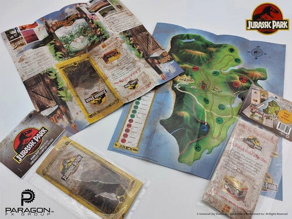 Paragon Collectibles Llc - Jurassic Park 1993 - Welcome Map Dino Trampled Version  [COLLECTABLES] Costume, Collectible