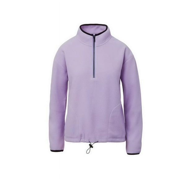 MV Sport B14352217 Women Aurora Polar Fleece Quarter-Zip Pullover, Stardust - 2XL