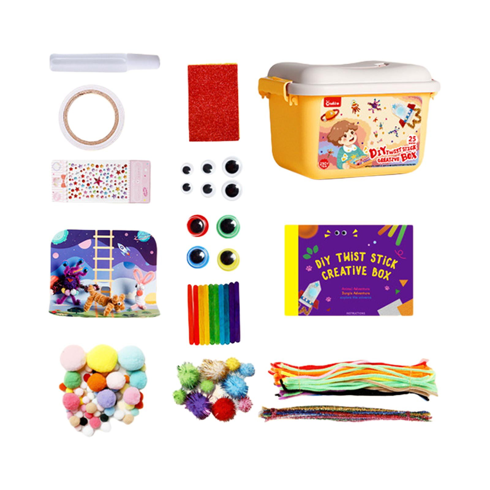 FVDPWYE Chenille Stems Creative Kid Multi Colour Plush Hand Craft Pipe Cleaners Set Arts Style A