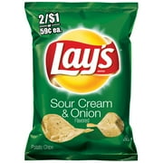 Lay's Sour Cream & Onion Flavored Potato Chips 2/$1 Prepriced 1.125 oz. Bag