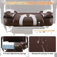 thumbnail image 6 of JONPONY Big and Tall Office Chair 500LBS Executive Office Chair Massage and Footrest Ergonomic Computer Desk Chair Reclining High Back Leather Office Chair Lumbar Back Support Swivel Rolling,Brown, 6 of 14