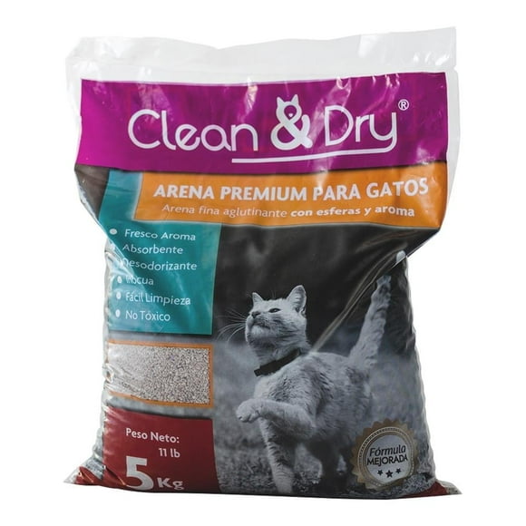 Arena para Gato Clean & Dry Aroma Fresco 5 kg