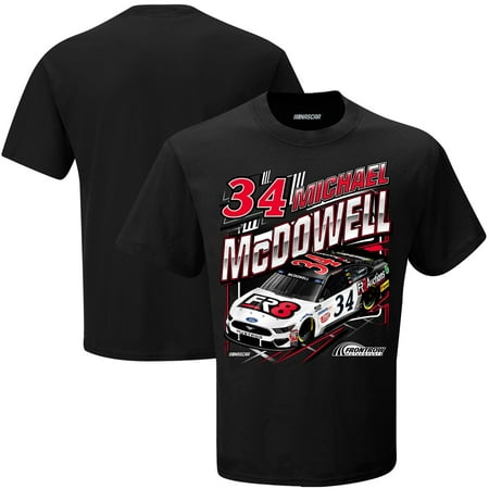 Men's Checkered Flag Black Michael McDowell FR8Auctions.com Qualifying T-Shirt