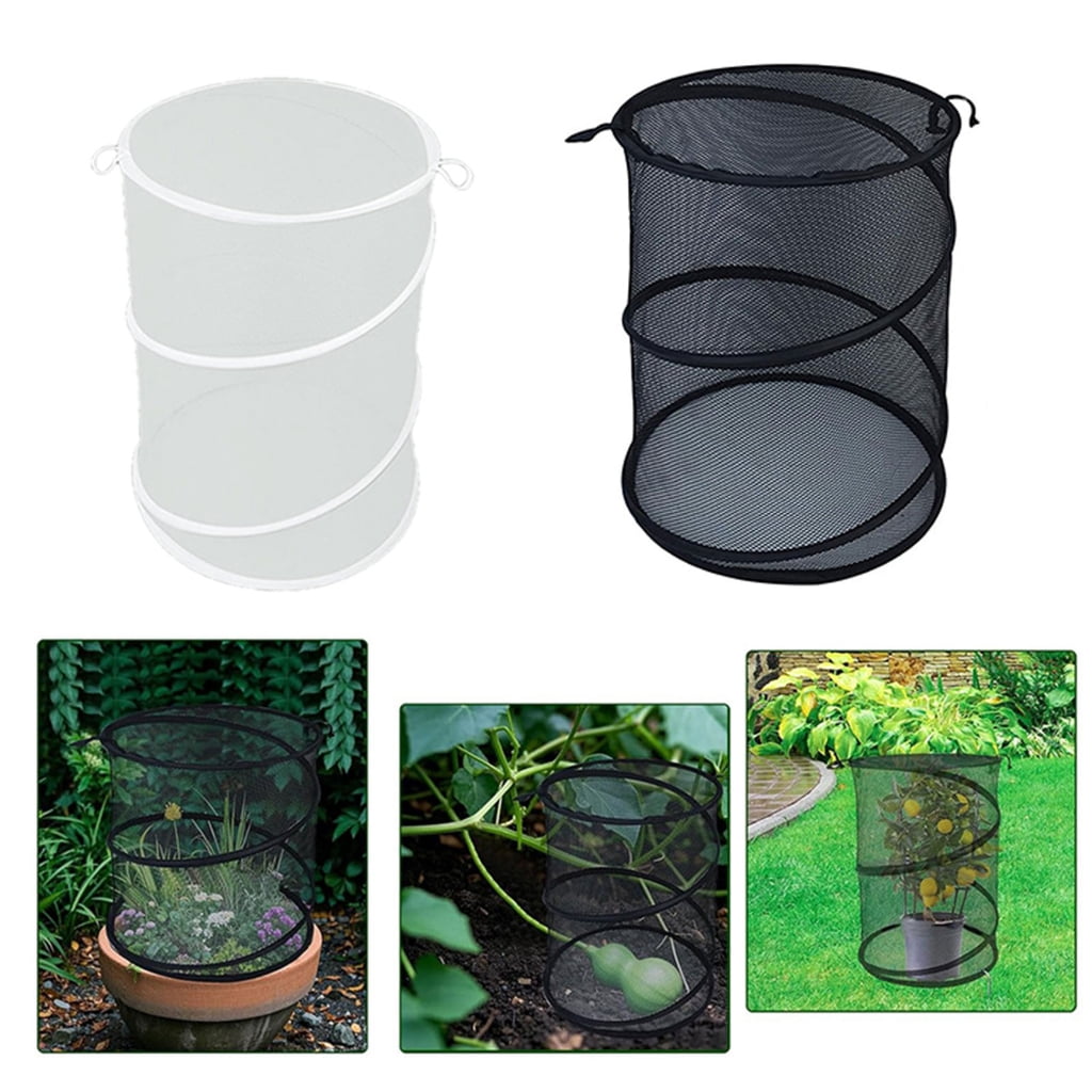 Easy Garden Plant Covers 19.7 Inch Height Protective Net Cage with Ground Pegs Set of 4