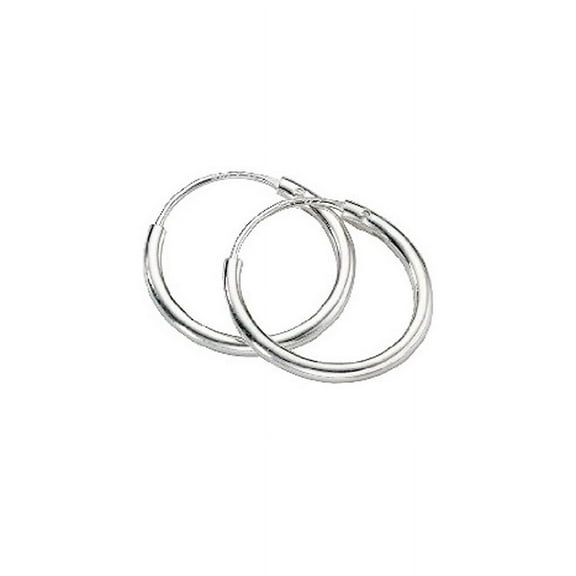 iJewelry2 Continuous Endless Hoop Round Circle Small Sterling Silver Earrings 12mm
