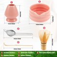 thumbnail image 3 of FZHANC-Matcha Whisk Set Matcha Whisk Holder Bamboo Matcha Whisk and Bowl with Spout Matcha Sifter Spoon Matcha Tea Set Kit for Matcha Tea (5pcs) (Pink), 3 of 4