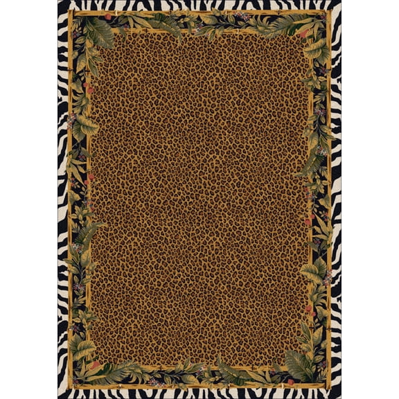 Milliken Signature Area Rug JUNGLE SAFARI EMERALD Jungle Safari Emerald 5' 4" x 7' 8" Oval