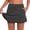 Dark Gray plus size skirt shorts a1, variant on Women Plus Size Skirt Shorts High Waisted Flowy Casual Solid Loose Double Layer Shorts Skirt Elastic Waist Summer Lounge Sport, Army Green L