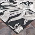 thumbnail image 3 of Couristan Dolce Flora 8'1" x 11'2" Nero Black Outdoor Rug, 3 of 7