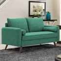 Lifestyle Solutions Cambridge Calden Loveseat with Hairpin Legs