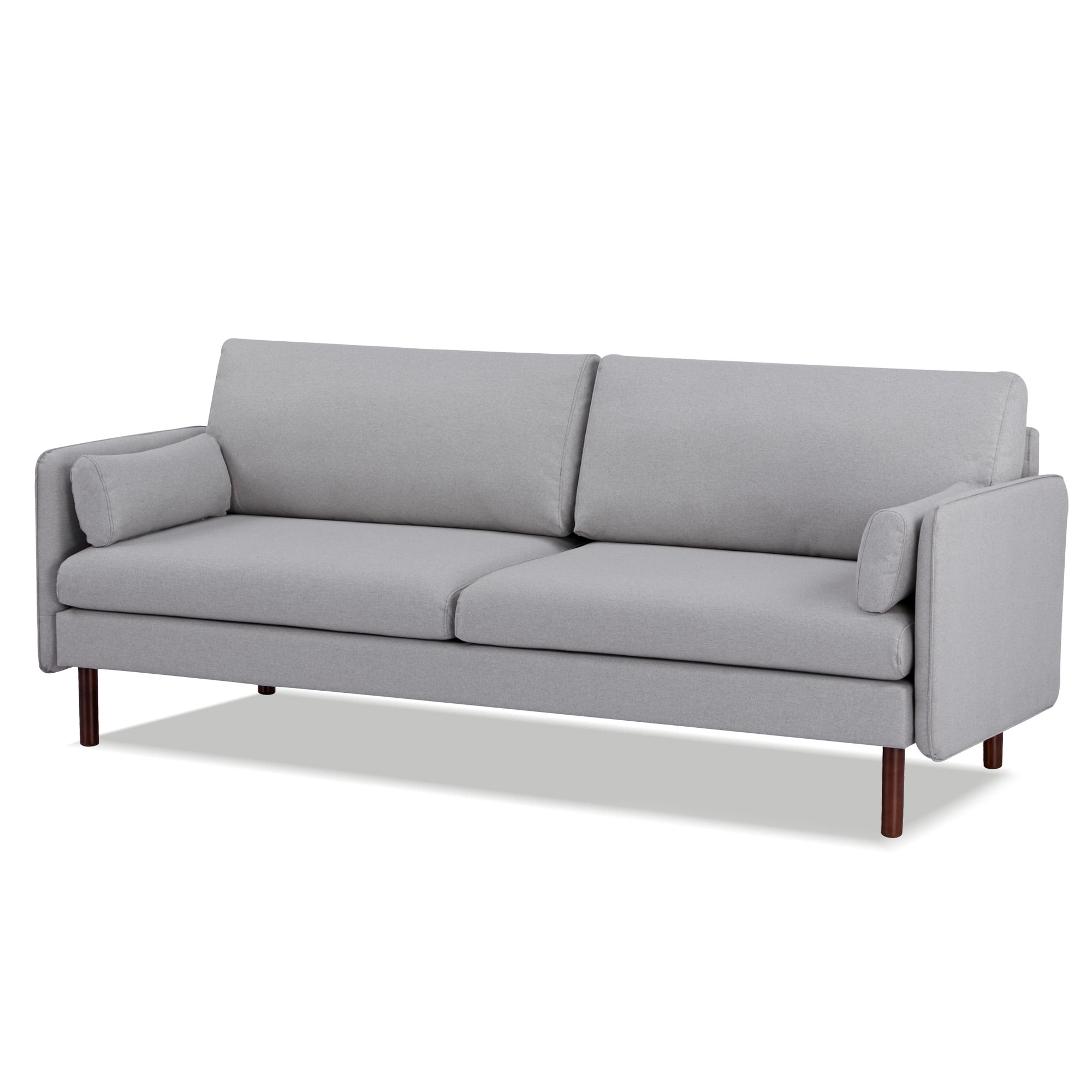 A&D Home Yucca Light Gray Polyester Modern Sofa, Upholstered Contemporary Couch
