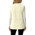 thumbnail image 3 of yillto Womens Sherpa Fleece Sleeveless Vest Jackets Lightweight Warm Fuzzy Open Front Fall Clothes Winter Coats, 3 of 7
