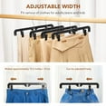 ACSTEP Plastic Hangers with Clips,14 Inch Pant Hanger for Space,12 Pack